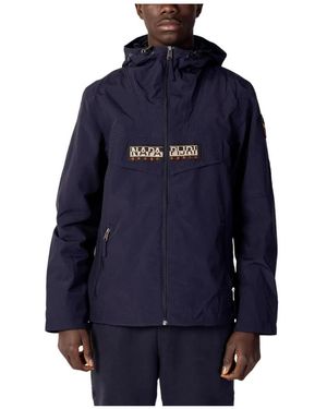 Napapijri Blaue Wasserabweisende Reißverschlussjacke