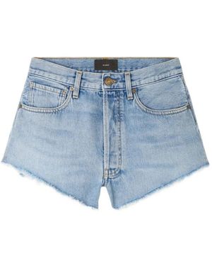 Alanui Fringed Denim Shorts - Blauw
