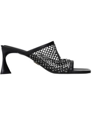 Stella McCartney Schoenen ,Zwart ,Leer Crystal Mesh Mule