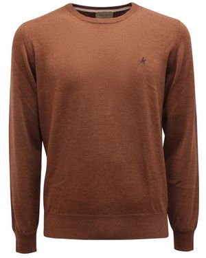 Brooksfield Round-Neck Knitwear - Brown
