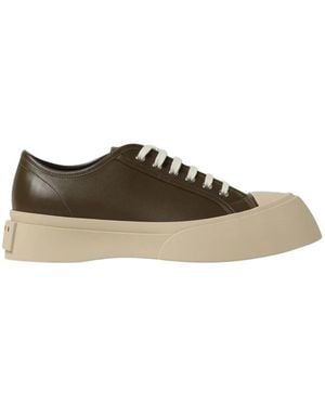 Marni Lederen Low-Top Sneakers - Bruin
