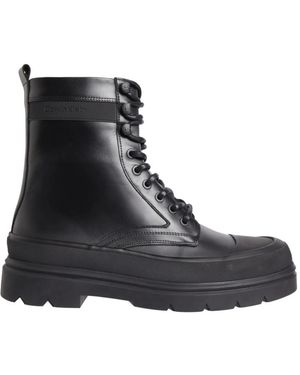Calvin Klein Lace-Up Boots - Black