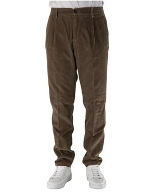 Cruna Fluweel Broek Mitte Stijl - Bruin