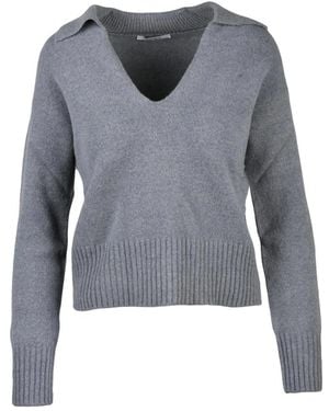 Kangra V-Ausschnitt Pullover - Grau