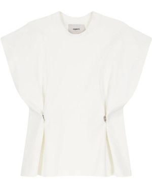 Coperni Overhemden ,Wit ,Crewneck Blouse