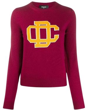 DSquared² Round-Neck Knitwear - Purple