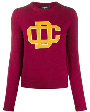 DSquared² Round-Neck Knitwear - Violet
