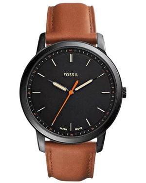 Fossil Accessoires ,Zwart ,Leer The Minimalist
