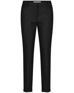 RAFFAELLO ROSSI Elegante flanellhose mit taschen - Schwarz