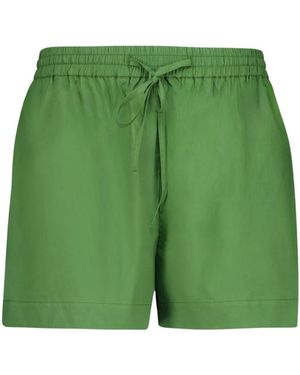 Matteau Grüne Popeline Relax Shorts