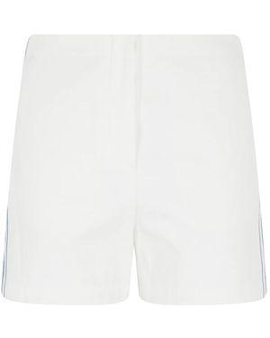 Low Classic Gestreifte Shorts - Weiß