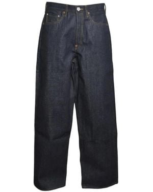 KENZO Turn Up Wijde Jeans - Blauw