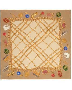 Burberry Seidenschal Im Quadrat - Mettallic