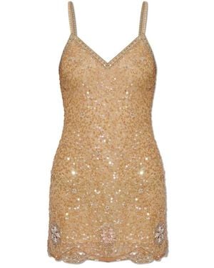 LoveShackFancy Lyrika Paillettenkleid - Braun