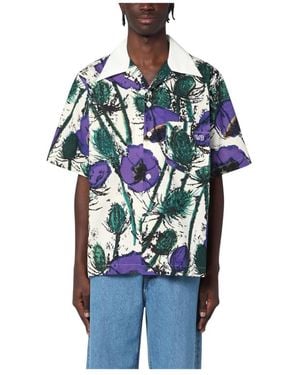 Wales Bonner Short Sleeve Shirts - Blue