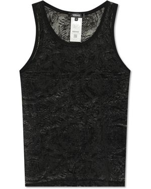 Versace Tops ,Zwart ,Kanten Top