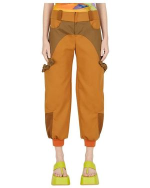 PAULA CANOVAS DEL VAS Farbblock canvas hose - Orange