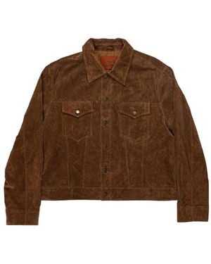 Goodies Sportive Leather Jackets - Brown