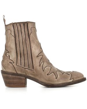 Sartore Cowboy & Biker Boots - Brown
