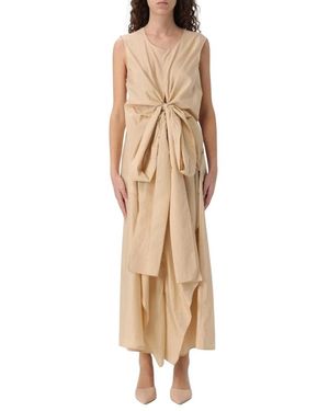 Fabiana Filippi Elegant Bow Detail Midi Dress - Natur