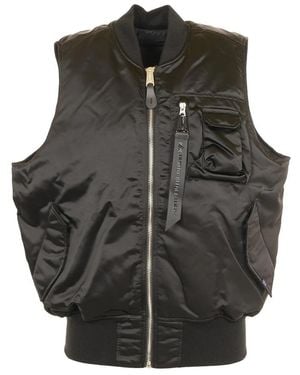 Alpha Industries Jassen ,Zwart ,Polyester Ma-1 Base Vest