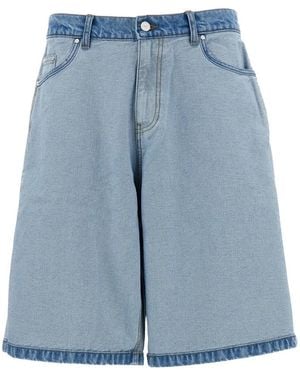 Arte' Inside-Out Denim Shorts - Blau