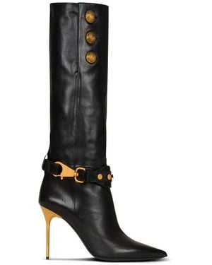 Balmain Lederne robin-stiefel - Schwarz