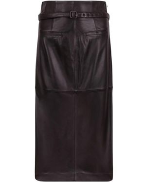 Ami Paris Leather Skirts - Negro