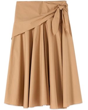 Oltre Midi Skirts - Marron