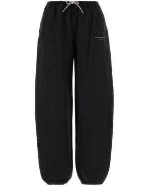 Alexander Wang Broeken ,Zwart ,Katoen Tech Jersey Joggers