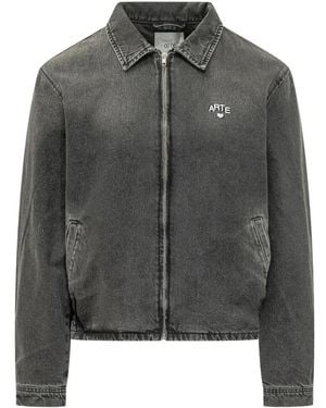 Arte' Denim Jackets - Grey