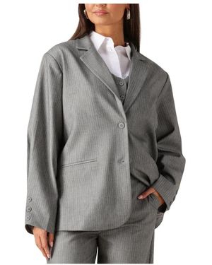 Refined Department Jassen ,Grijs ,Polyester Mikky Blazer