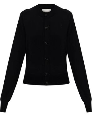 Ami Paris Truien & Vesten ,Zwart ,Wol Wollen Cardigan