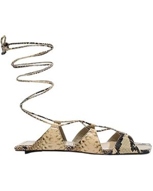 The Attico Flat Sandals - Metallic