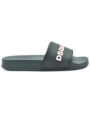 DSquared² Schoenen ,Zwart ,Fashion Slippers - Blauw