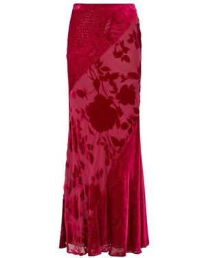 Roberto Cavalli Maxi Skirts - Rosso