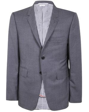 Thom Browne Jassen ,Grijs ,Klassiek Sportjasje - Blauw