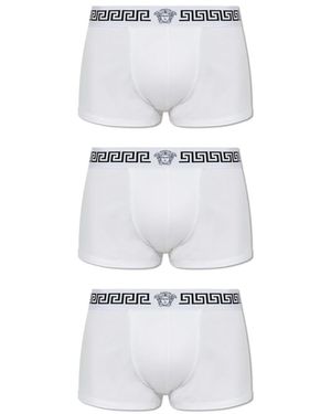 Versace Ondergoed ,Wit ,Katoen Driepak Boxer Briefs