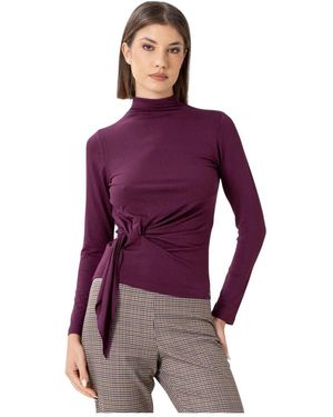 Kocca Figurbetonter Rollkragenpullover - Lila