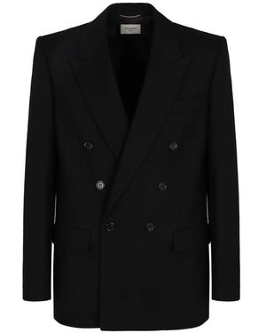 Saint Laurent Jassen ,Zwart ,Wol Cassandre Wool Blazer