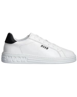 MSGM Schoenen ,Wit ,Leer Sneakers