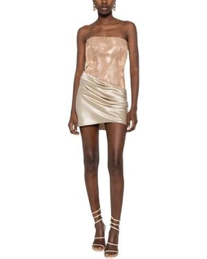 retroféte Kleedjes ,Polyester Marieta Dress - Naturel
