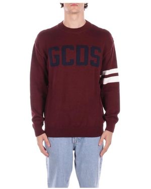 Gcds Round-Neck Knitwear - Rosso