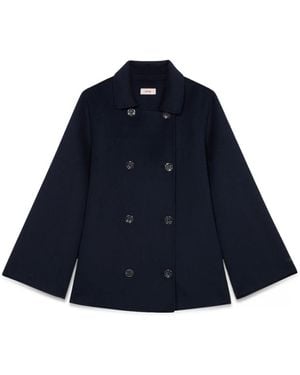 Oltre Double-Breasted Coats - Blu