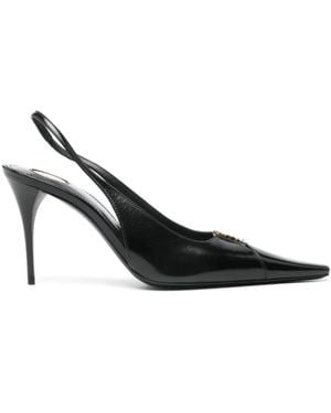 Saint Laurent Zwarte Stiletto Slingback Pumps