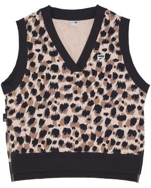 PUMA V-Neck Knitwear - Black