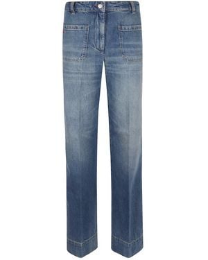 【Victoria Beckham】ストライプ high-riseストレートパンツ Victoria Beckham - Striped high-rise straight pants Victoria
