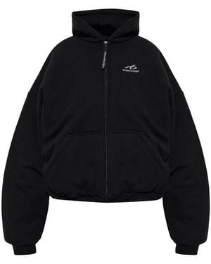 Balenciaga Hoodies & Sweatvesten ,Zwart ,Katoen Skiwear Sweatshirt