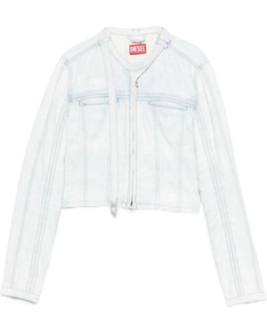 DIESEL Cropped Denim Jacket - Wit