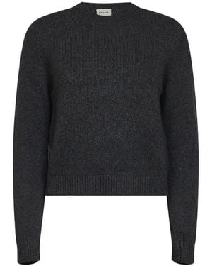 KHAITE Round-Neck Knitwear - Black